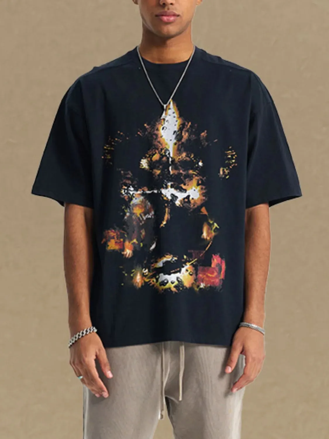 Men's Graphic Round Neck Half Sleeve T-Shirt sold by Gigi Laurent product image thumbnail 2