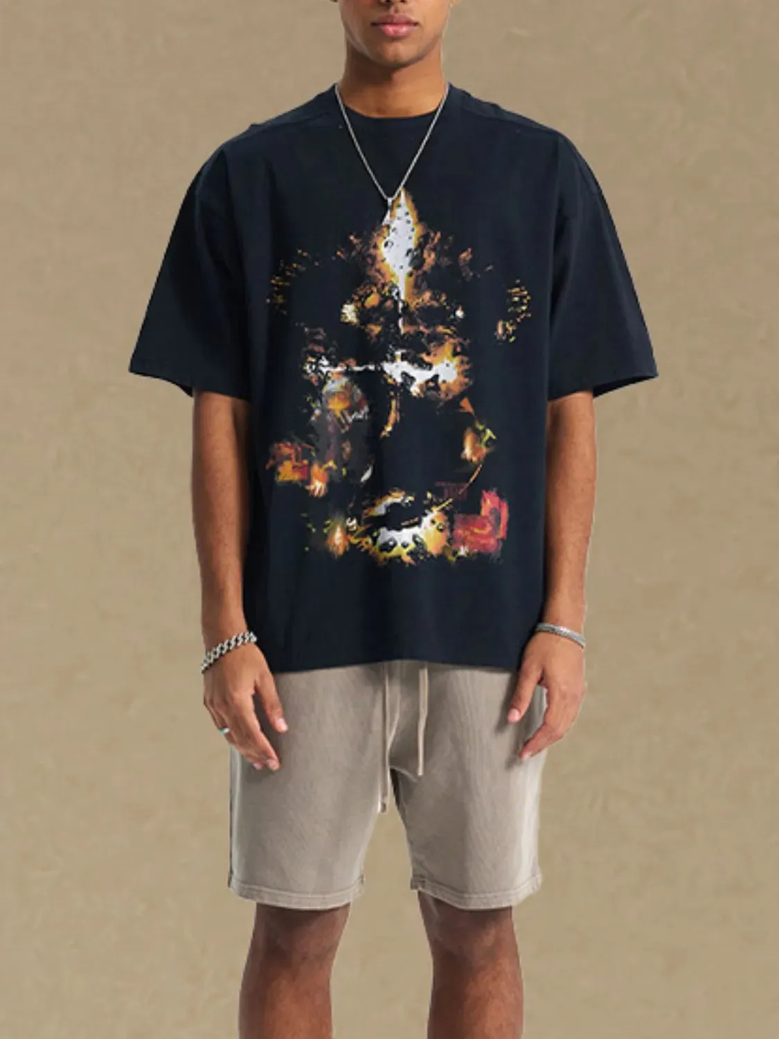 Men's Graphic Round Neck Half Sleeve T-Shirt sold by Gigi Laurent product image thumbnail 4