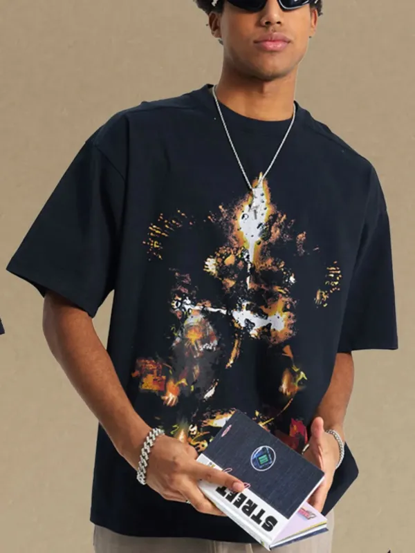 Men's Graphic Round Neck Half Sleeve T-Shirt sold by Gigi Laurent