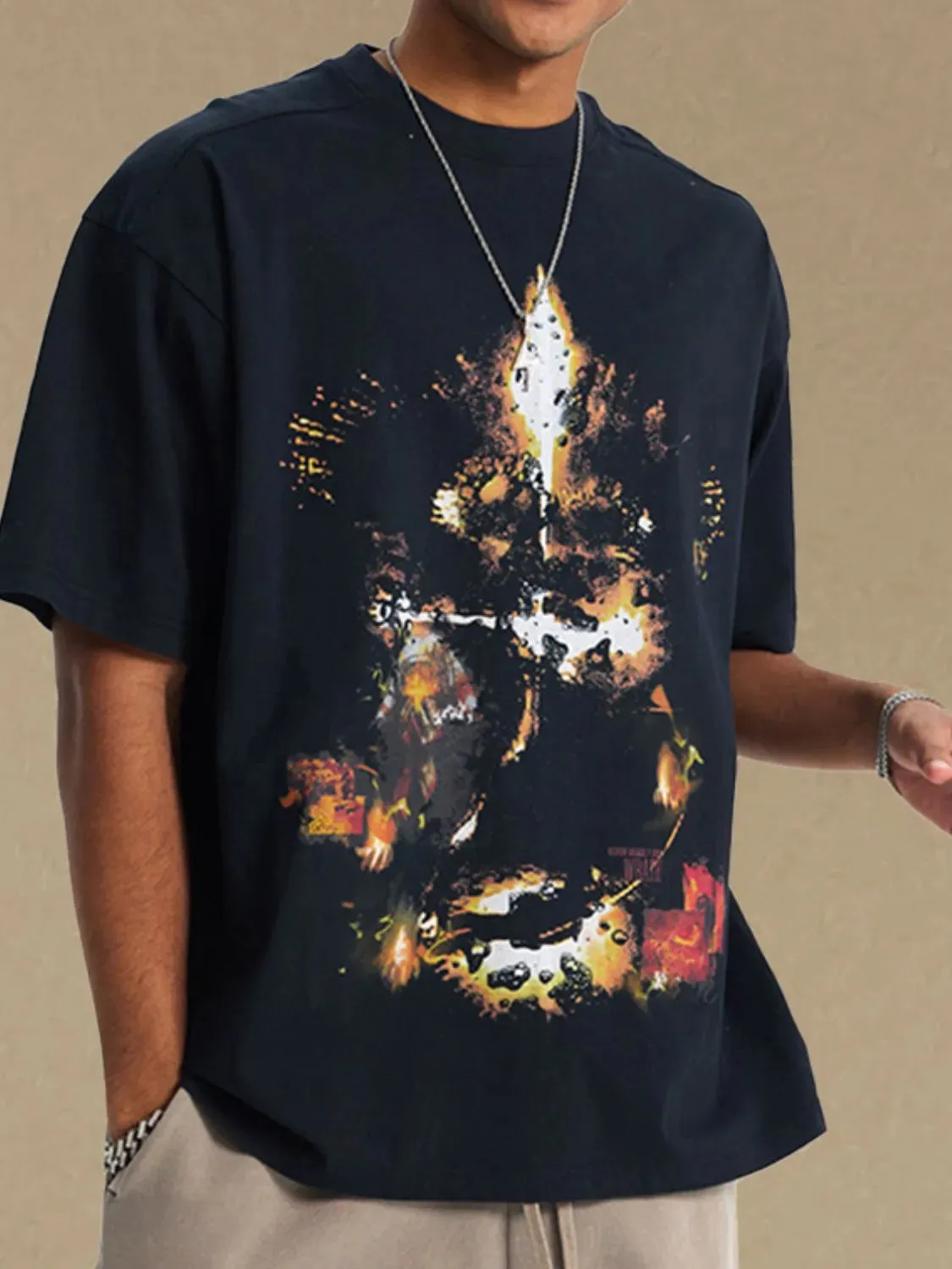 Men's Graphic Round Neck Half Sleeve T-Shirt sold by Gigi Laurent product image thumbnail 3