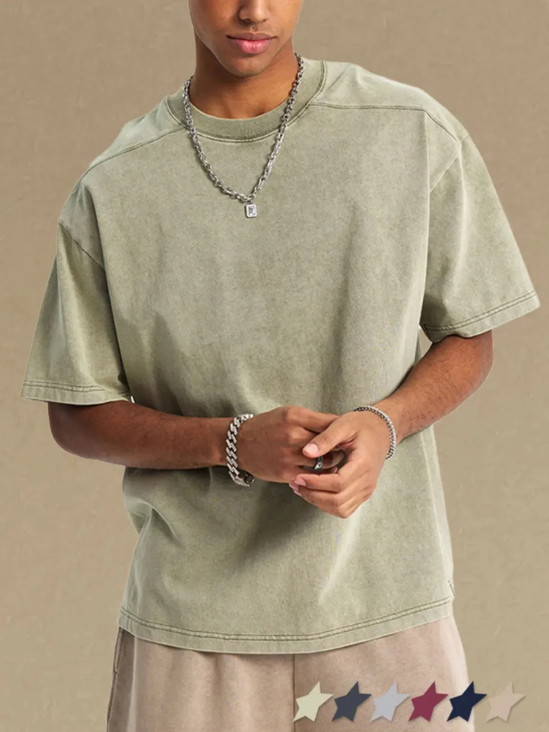 Men's Round Neck Half Sleeve T-Shirt sold by Gigi Laurent