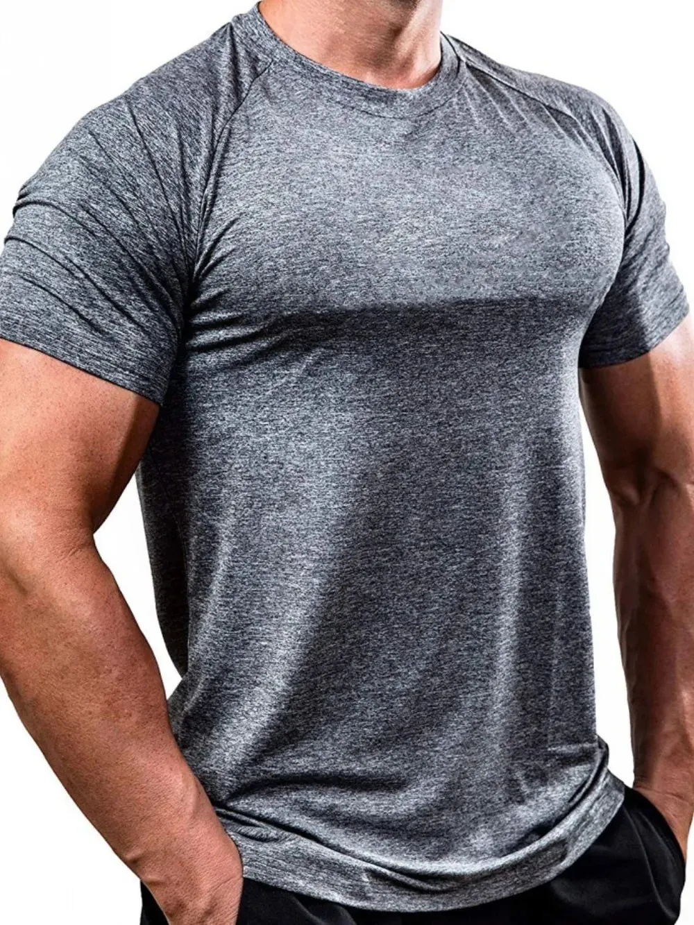 Men's Plus Size Round Neck Short Sleeve T-Shirt sold by Gigi Laurent