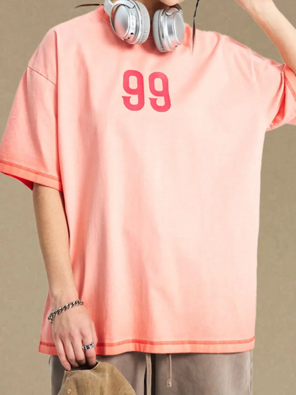 Men's Number Round Neck Half Sleeve T-Shirt sold by Gigi Laurent product image thumbnail 3