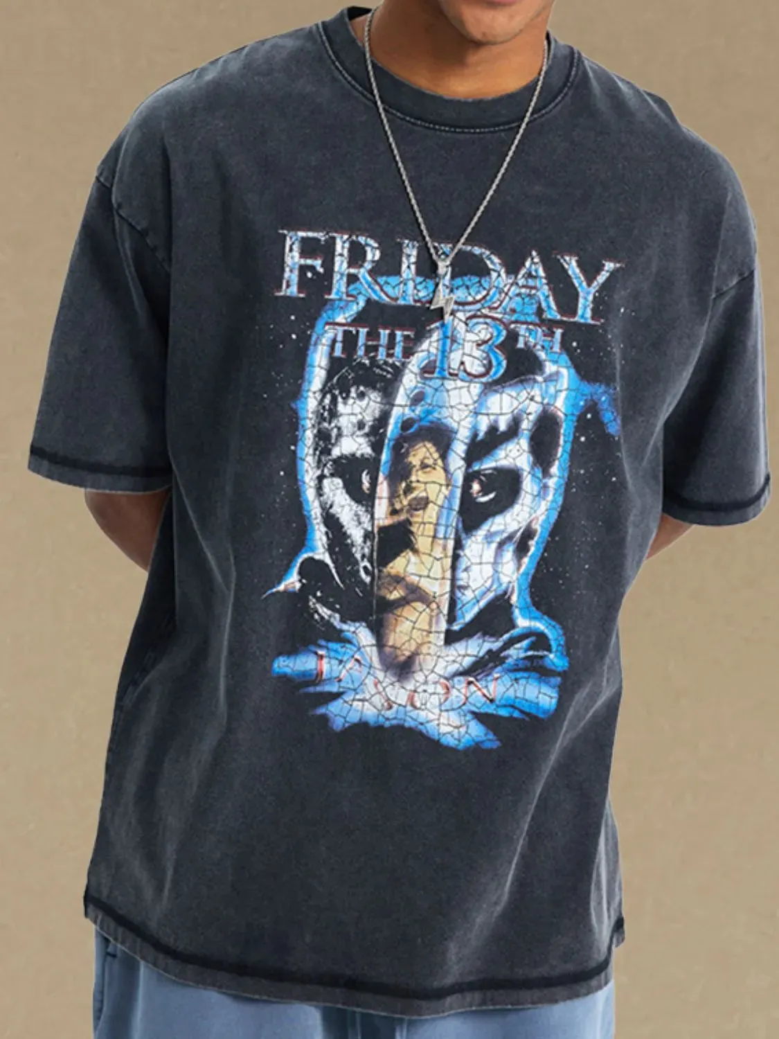 Men's Graphic Round Neck Half Sleeve T-Shirt sold by Gigi Laurent product image thumbnail 3