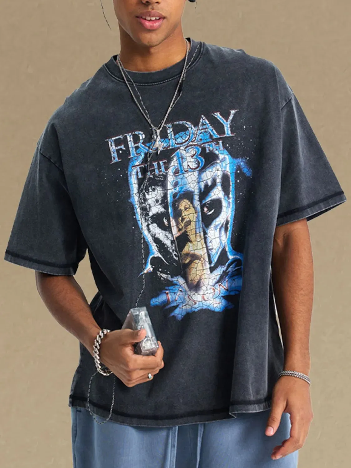 Men's Graphic Round Neck Half Sleeve T-Shirt sold by Gigi Laurent product image thumbnail 2