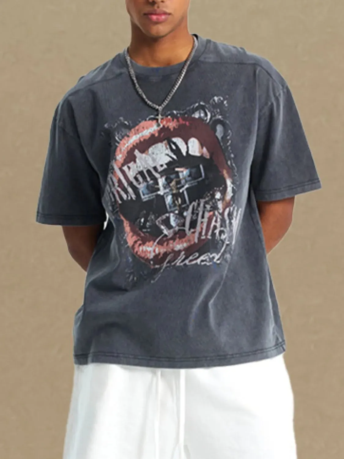 Men's Graphic Round Neck Half Sleeve T-Shirt sold by Gigi Laurent product image thumbnail 2