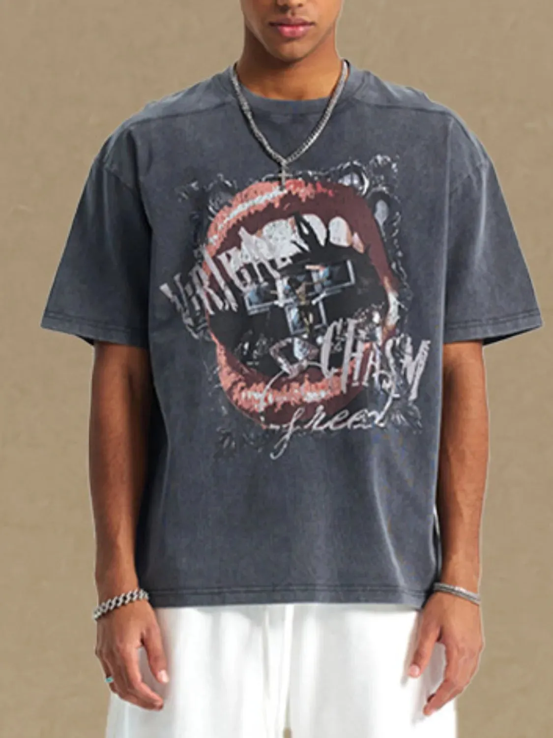 Men's Graphic Round Neck Half Sleeve T-Shirt sold by Gigi Laurent product image thumbnail 3