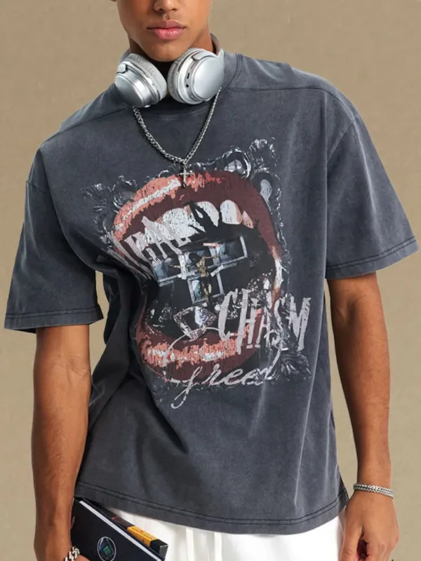 Men's Graphic Round Neck Half Sleeve T-Shirt sold by Gigi Laurent