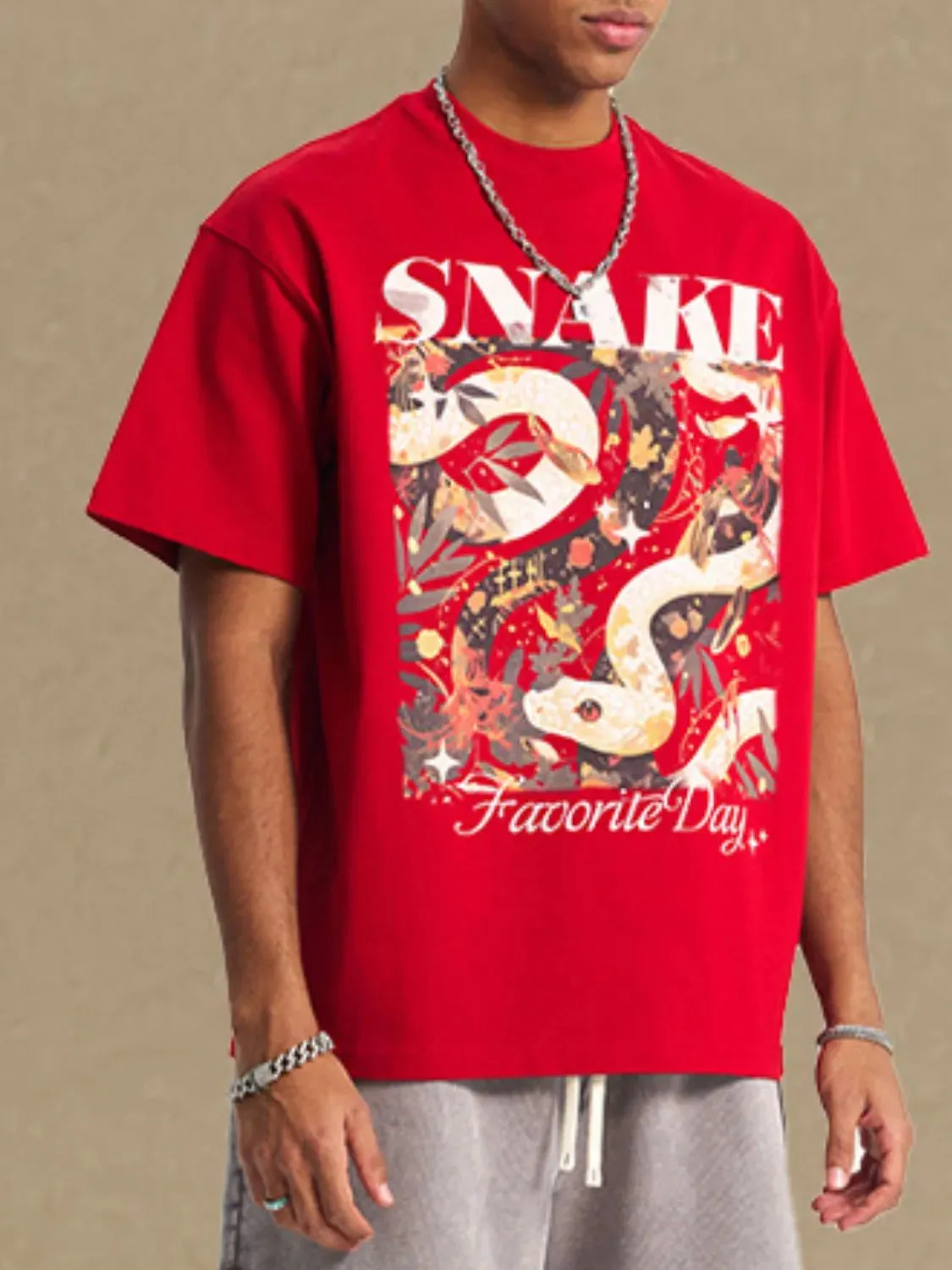 Men's Graphic Round Neck Half Sleeve T-Shirt sold by Gigi Laurent product image thumbnail 3