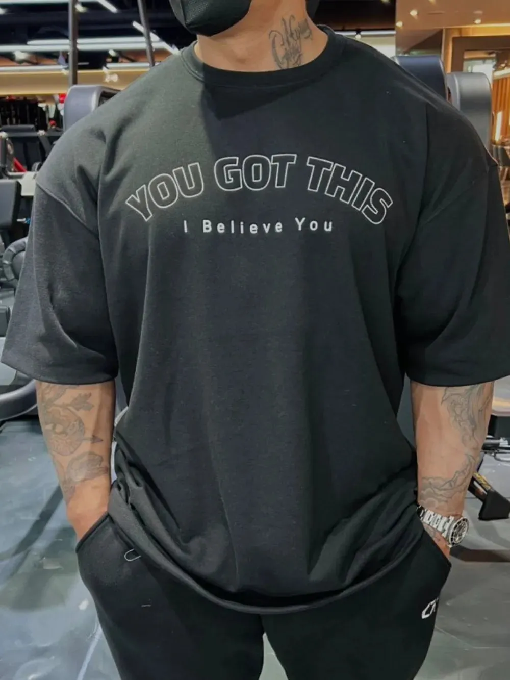 Men's Plus Size Round Neck Letter Graphic T-Shirt sold by Gigi Laurent product image thumbnail 2