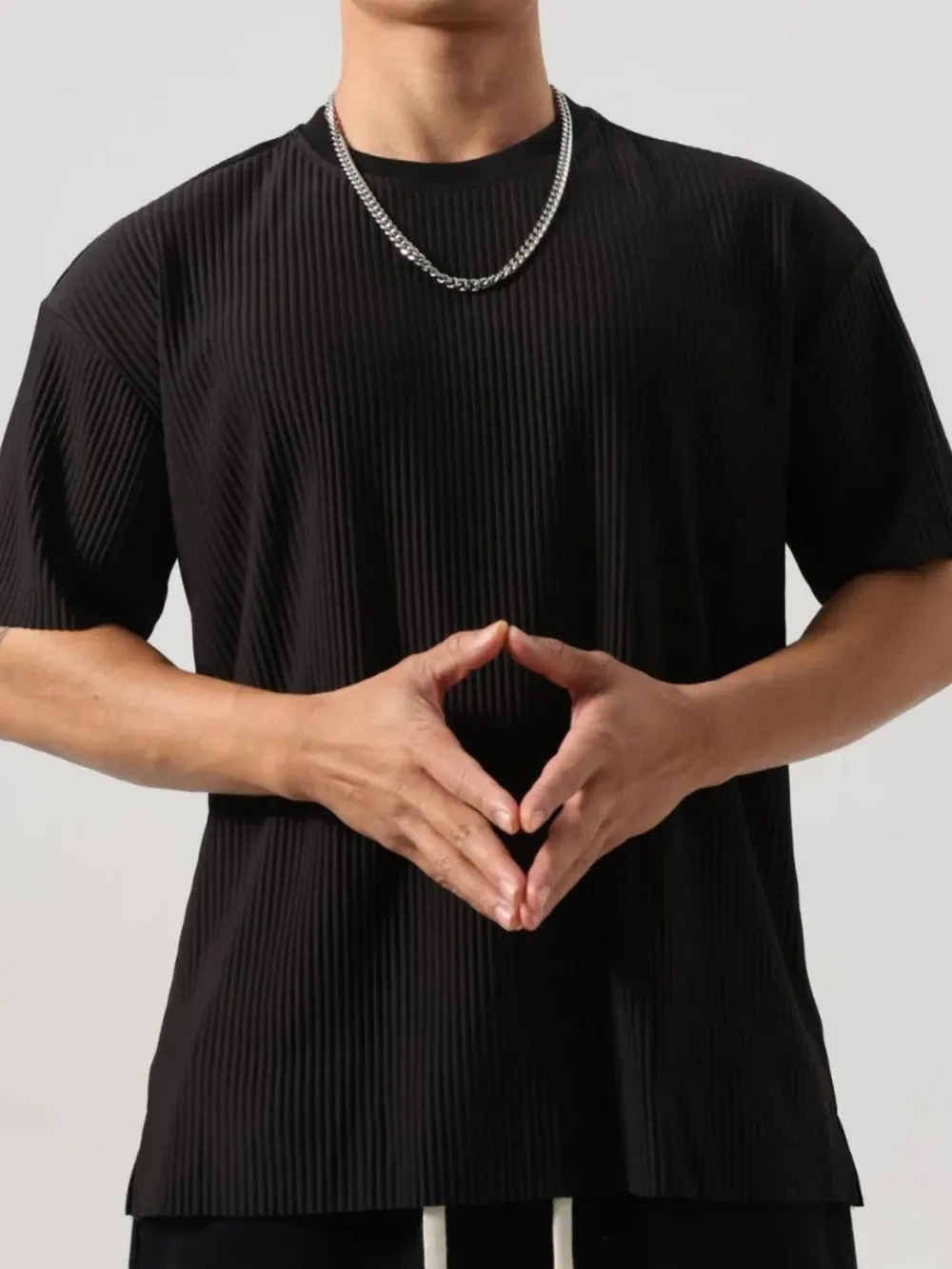 Men's Plus Size Round Neck Half Sleeve T-Shirt sold by Gigi Laurent product image thumbnail 5