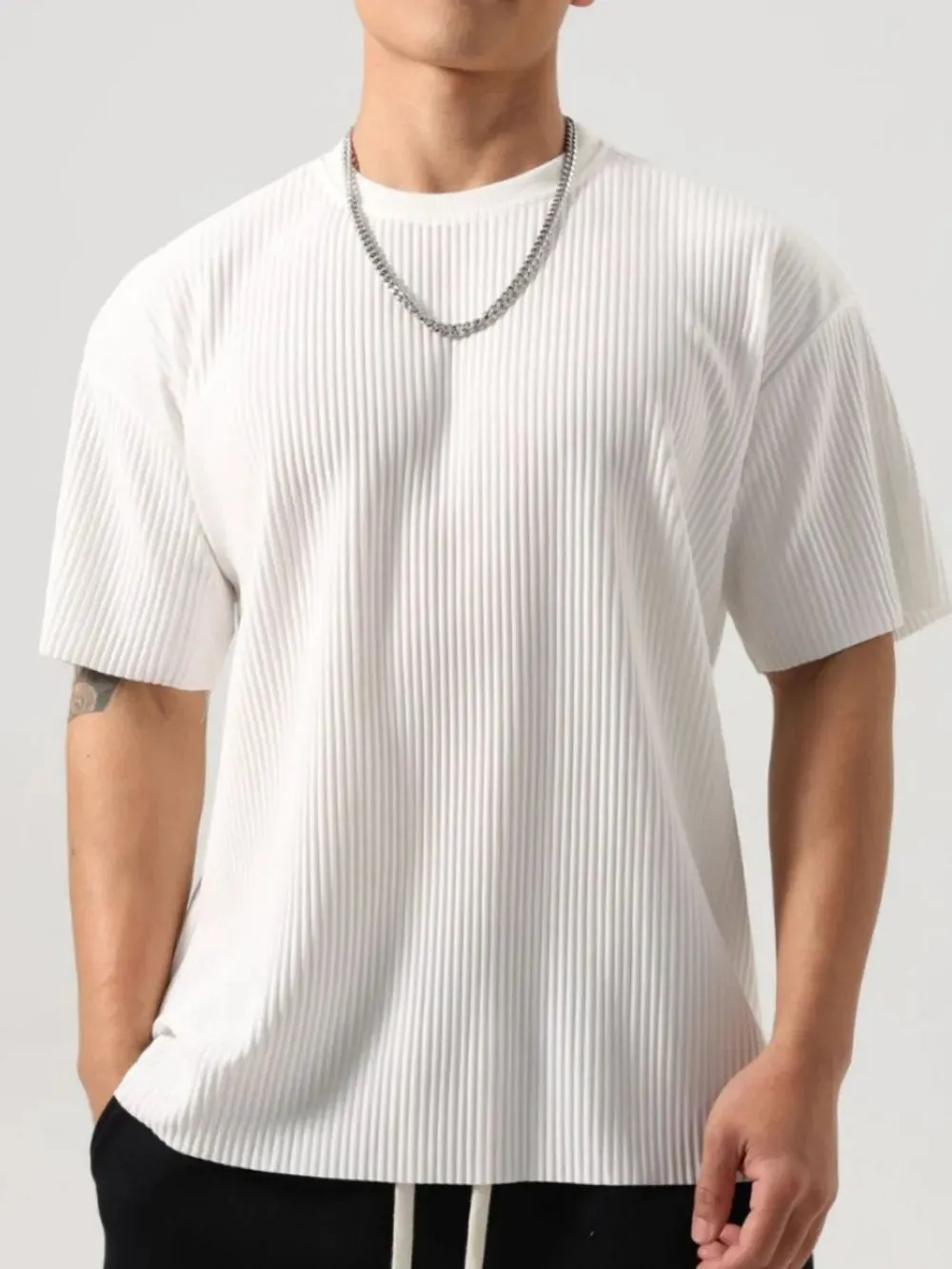 Men's Plus Size Round Neck Half Sleeve T-Shirt sold by Gigi Laurent