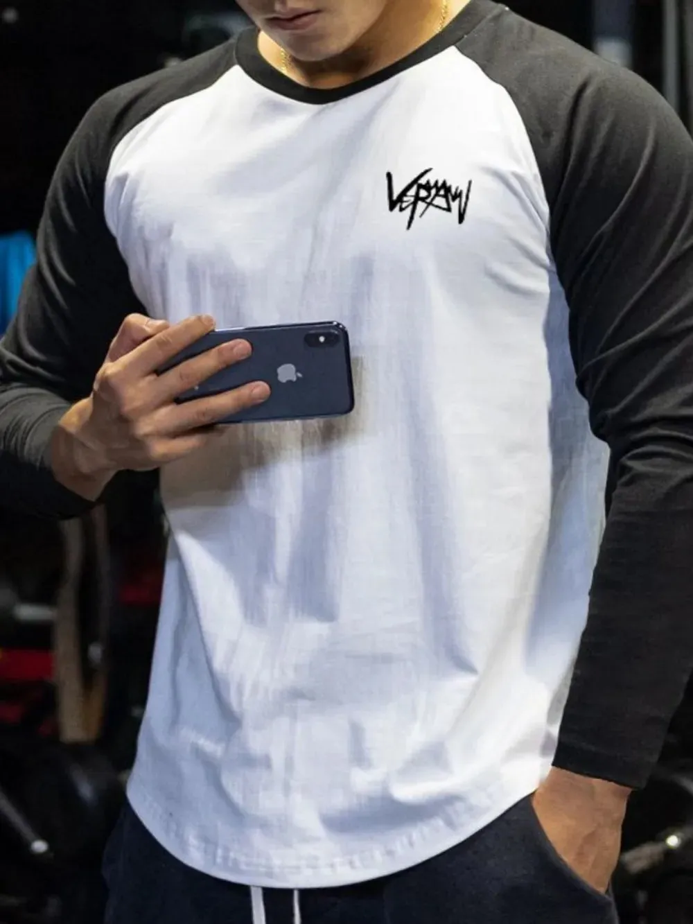 Men's Plus Size Round Neck Long Sleeve T-Shirt sold by Gigi Laurent product image thumbnail 4