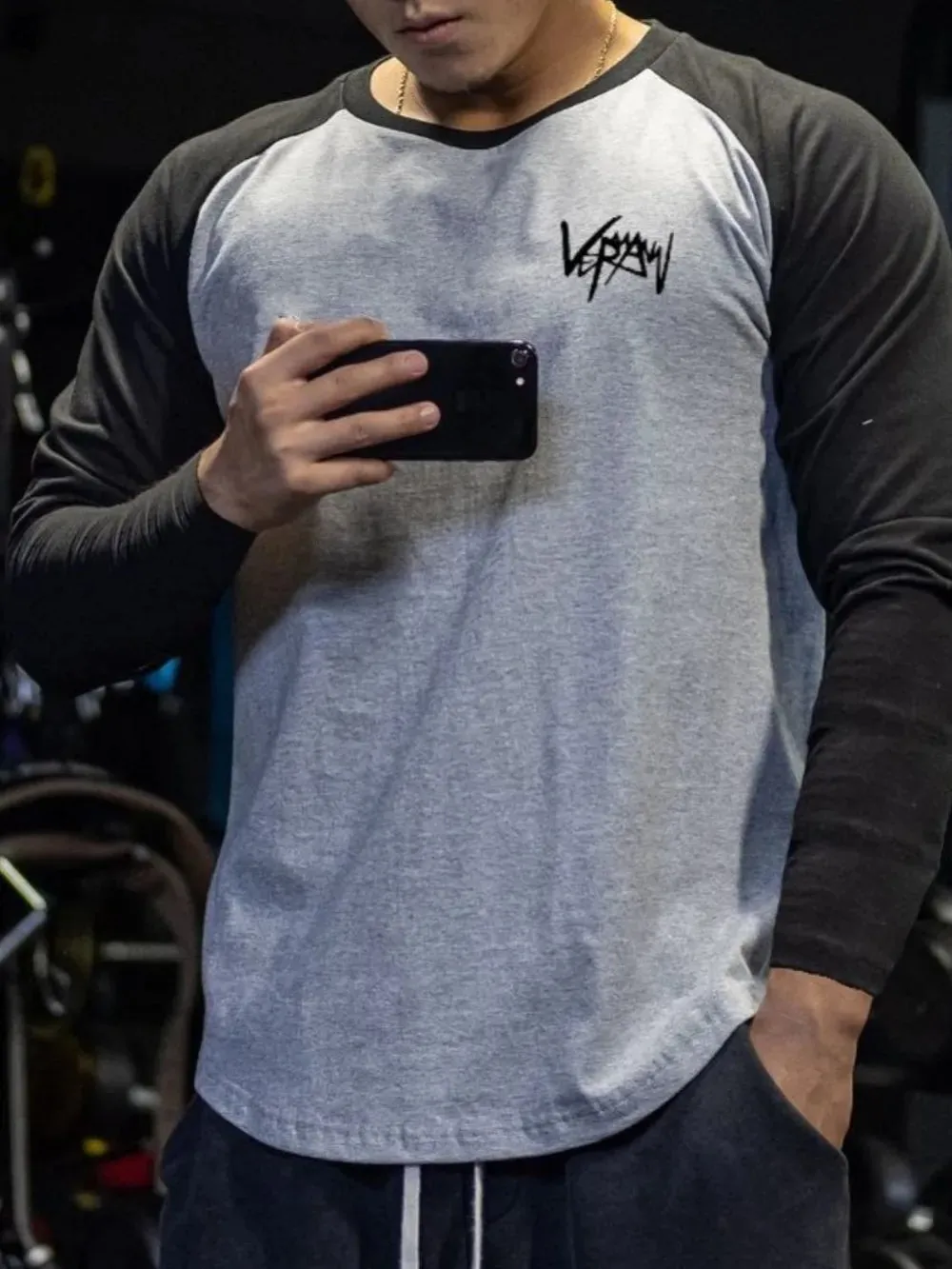 Men's Plus Size Round Neck Long Sleeve T-Shirt sold by Gigi Laurent product image thumbnail 5