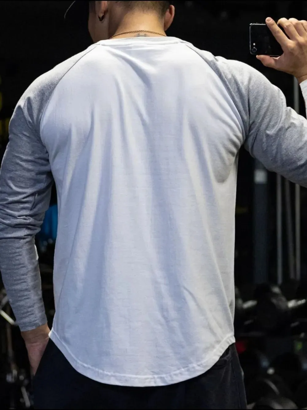 Men's Plus Size Round Neck Long Sleeve T-Shirt sold by Gigi Laurent product image thumbnail 3