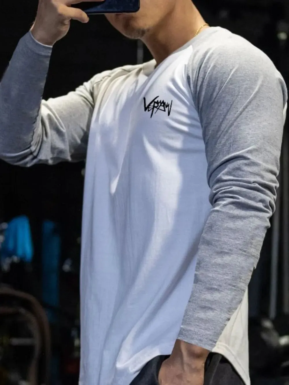 Men's Plus Size Round Neck Long Sleeve T-Shirt sold by Gigi Laurent product image thumbnail 2