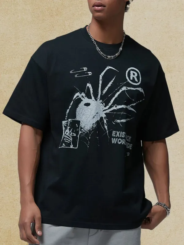 Men's Graphic Round Neck Half Sleeve T-Shirt sold by Gigi Laurent