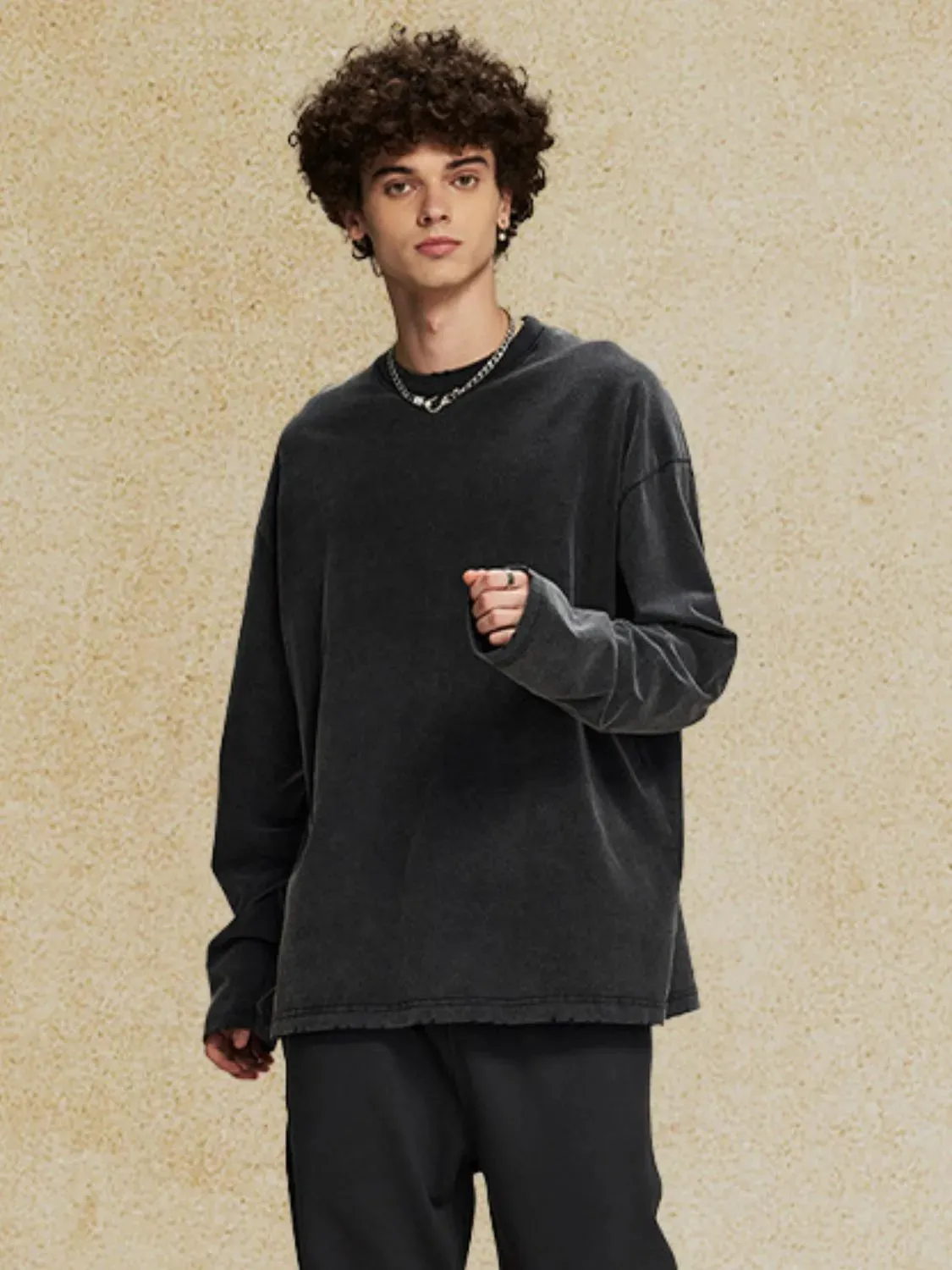 Men's Round Neck Long Sleeve T-Shirt sold by Gigi Laurent product image thumbnail 2