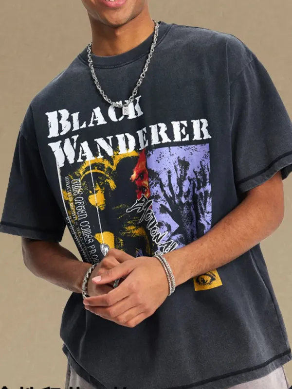 Men's Graphic Round Neck Half Sleeve T-Shirt sold by Gigi Laurent