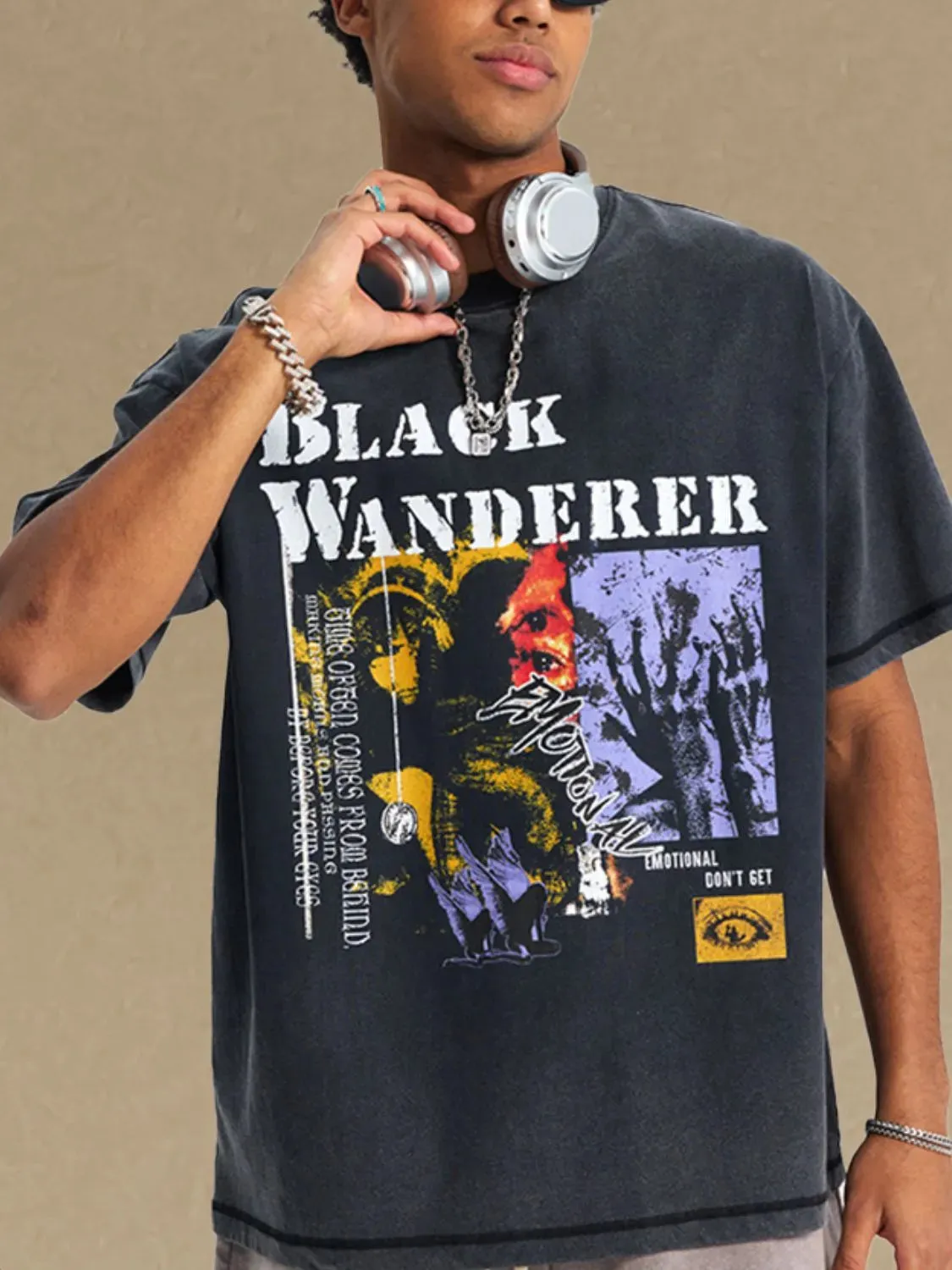 Men's Graphic Round Neck Half Sleeve T-Shirt sold by Gigi Laurent product image thumbnail 4