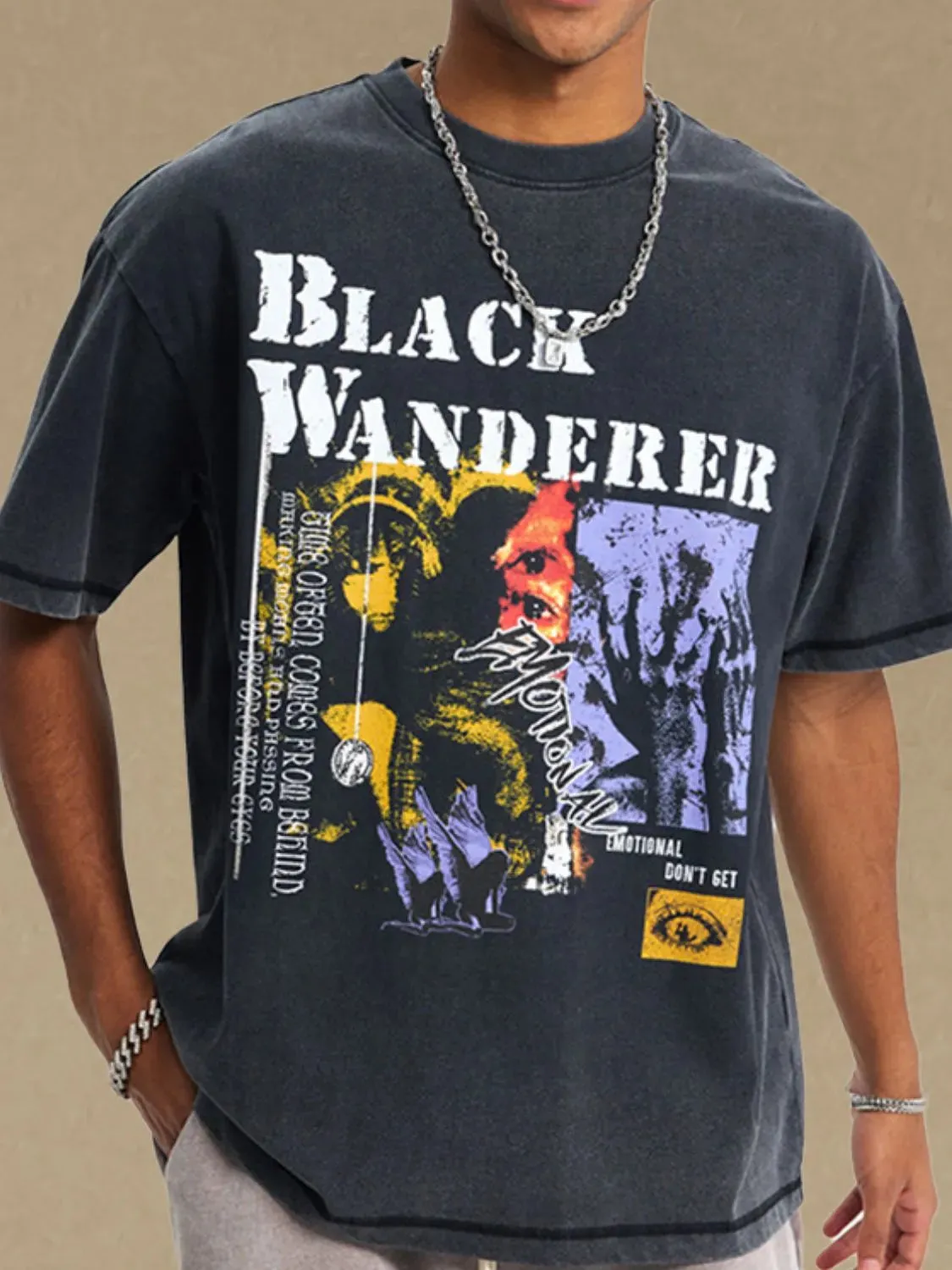 Men's Graphic Round Neck Half Sleeve T-Shirt sold by Gigi Laurent product image thumbnail 2