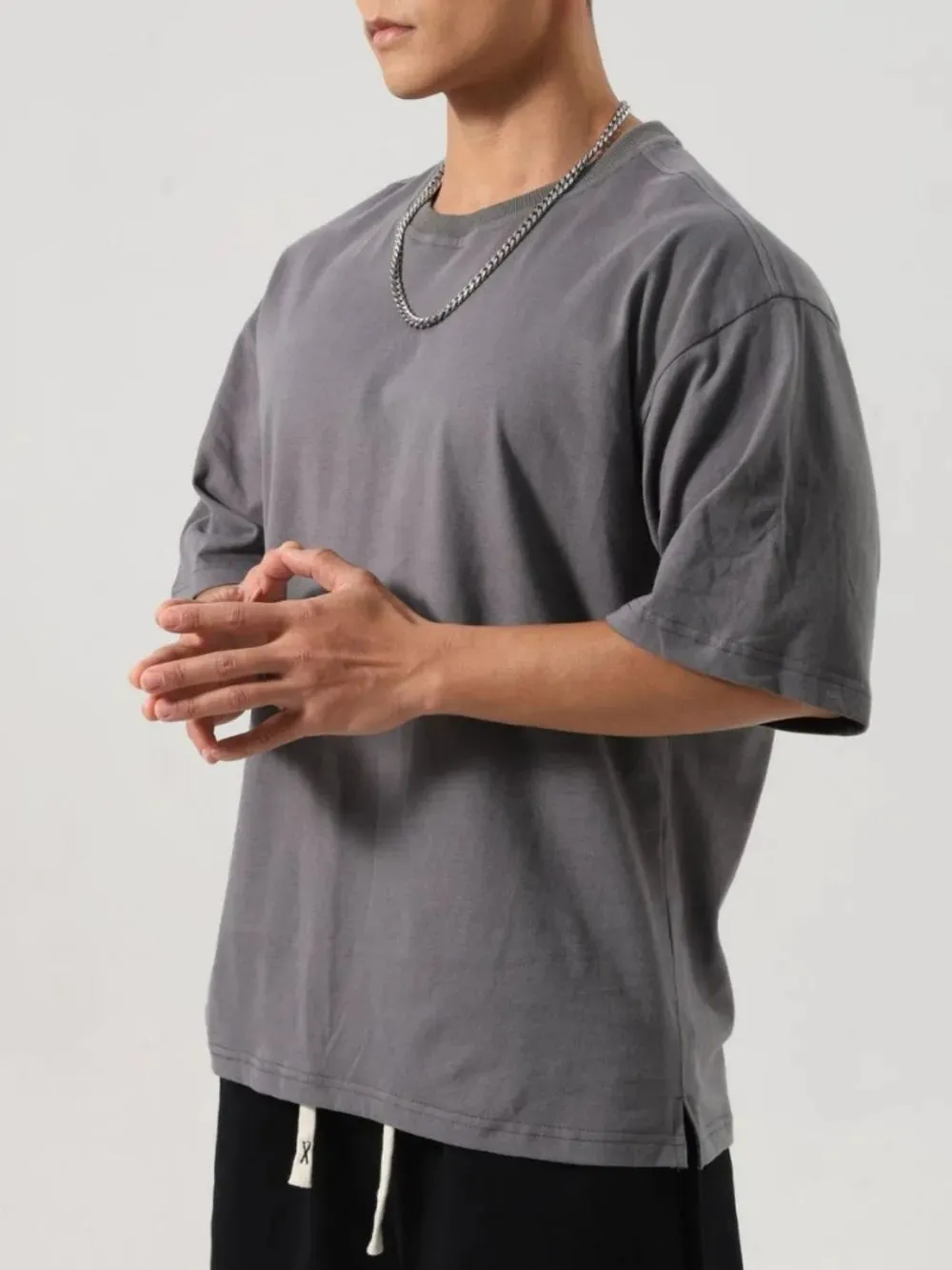 Men's Plus Size Round Neck Half Sleeve T-Shirt sold by Gigi Laurent product image thumbnail 2