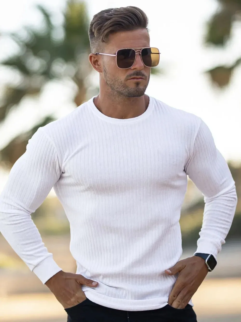 Men's Round Neck Long Sleeve T-Shirt sold by Gigi Laurent product image thumbnail 4