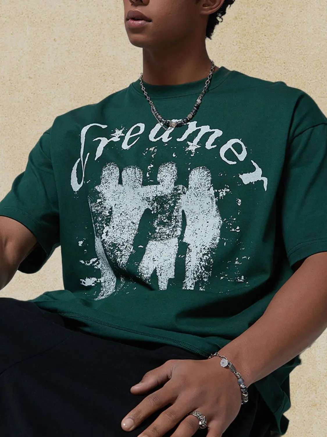 Men's Graphic Round Neck Half Sleeve T-Shirt sold by Gigi Laurent product image thumbnail 2