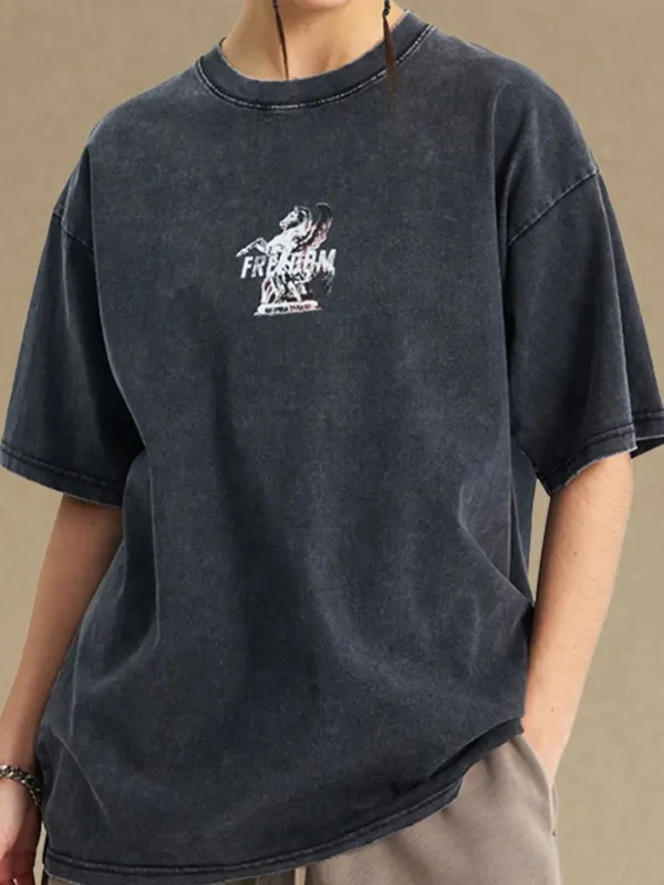 Men's Graphic Round Neck Half Sleeve T-Shirt sold by Gigi Laurent