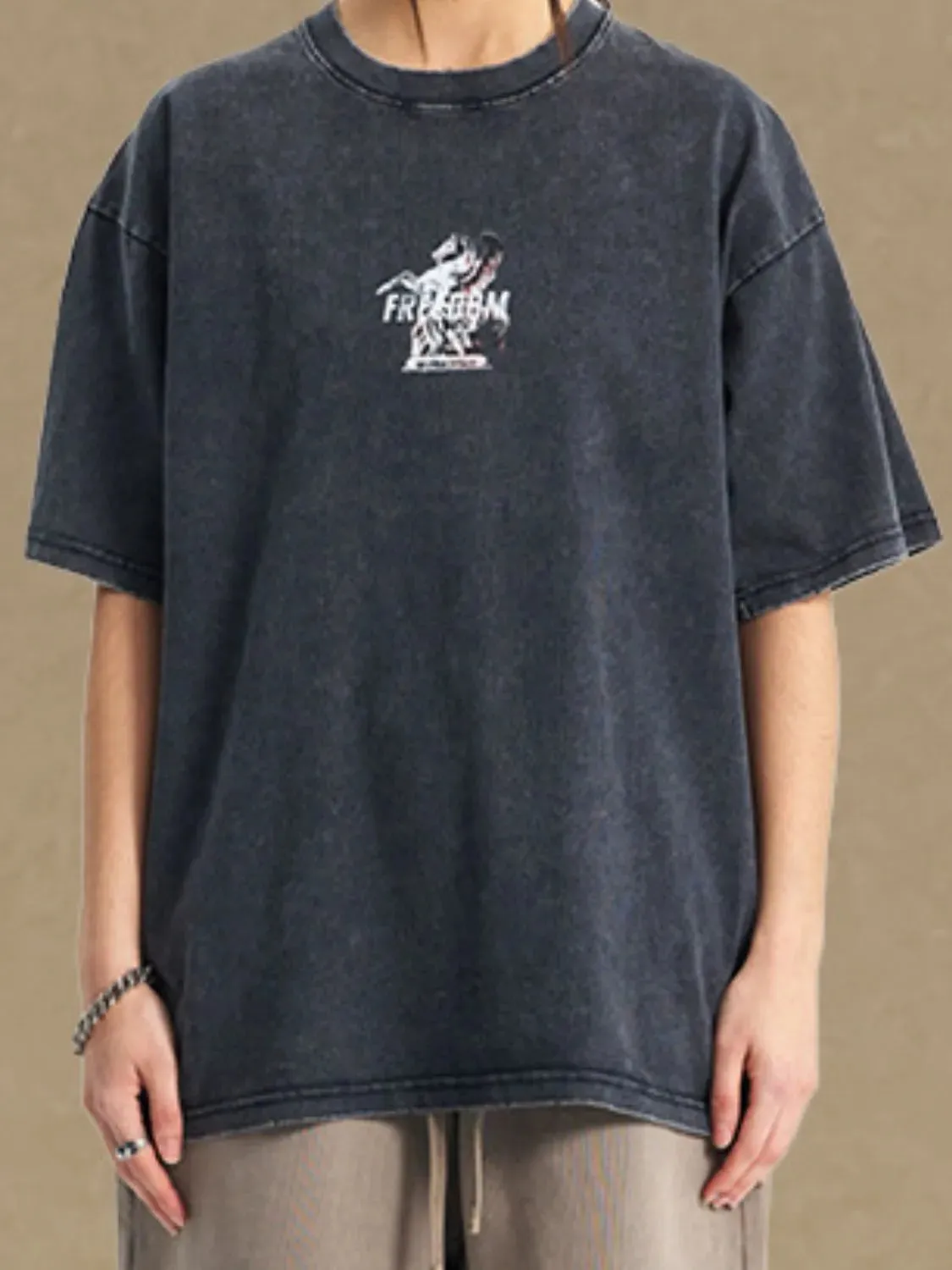 Men's Graphic Round Neck Half Sleeve T-Shirt sold by Gigi Laurent product image thumbnail 3