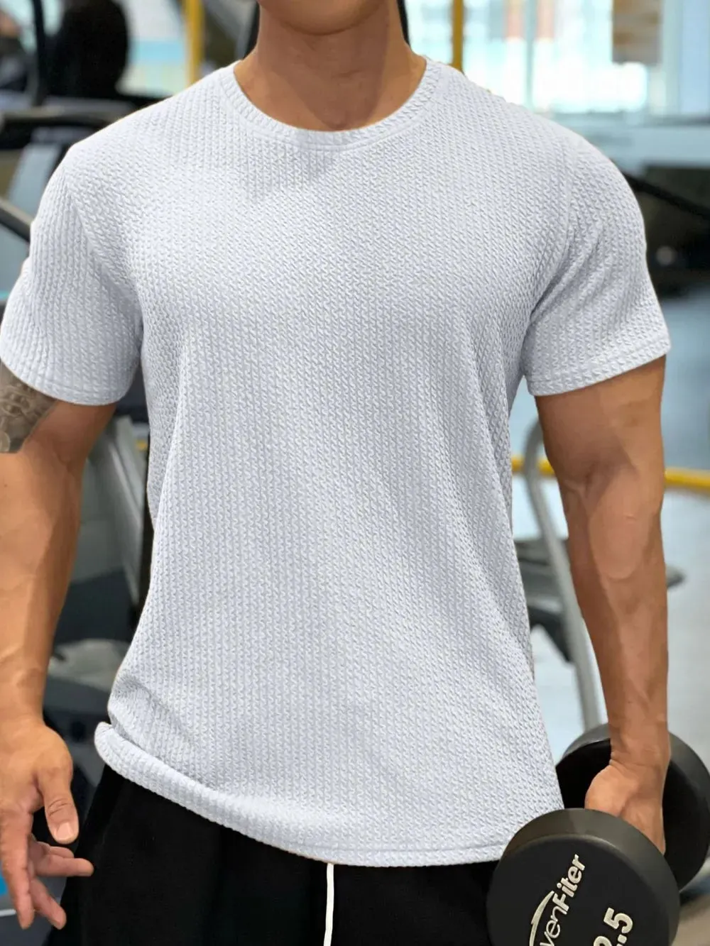 Men's Plus Size Round Neck Short Sleeve T-Shirt sold by Gigi Laurent product image thumbnail 5