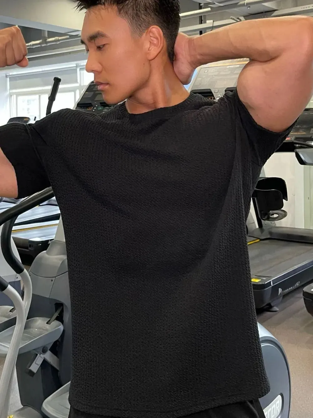 Men's Plus Size Round Neck Short Sleeve T-Shirt sold by Gigi Laurent product image thumbnail 2