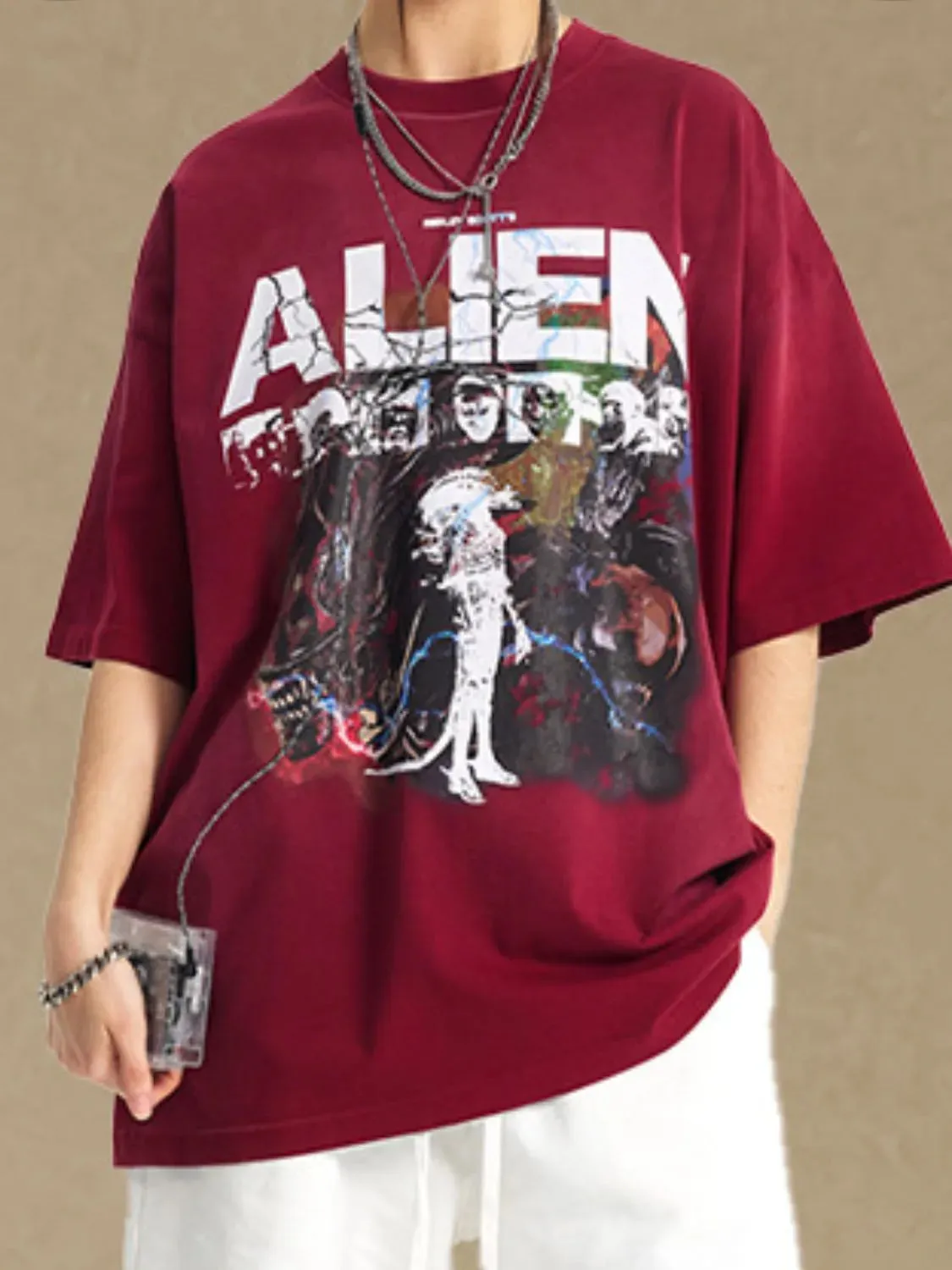 Men's Graphic Round Neck Half Sleeve T-Shirt sold by Gigi Laurent product image thumbnail 4