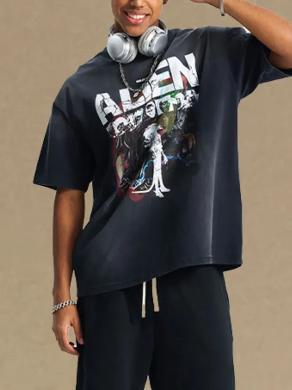 Men's Graphic Round Neck Half Sleeve T-Shirt sold by Gigi Laurent