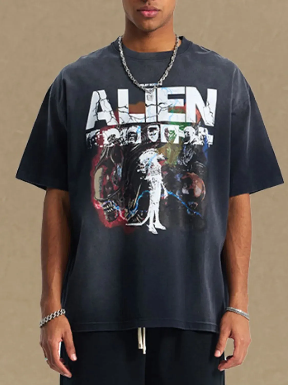 Men's Graphic Round Neck Half Sleeve T-Shirt sold by Gigi Laurent product image thumbnail 2