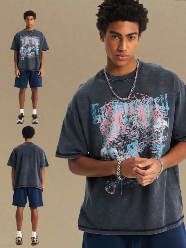 Men's Graphic Round Neck Half Sleeve T-Shirt sold by Gigi Laurent