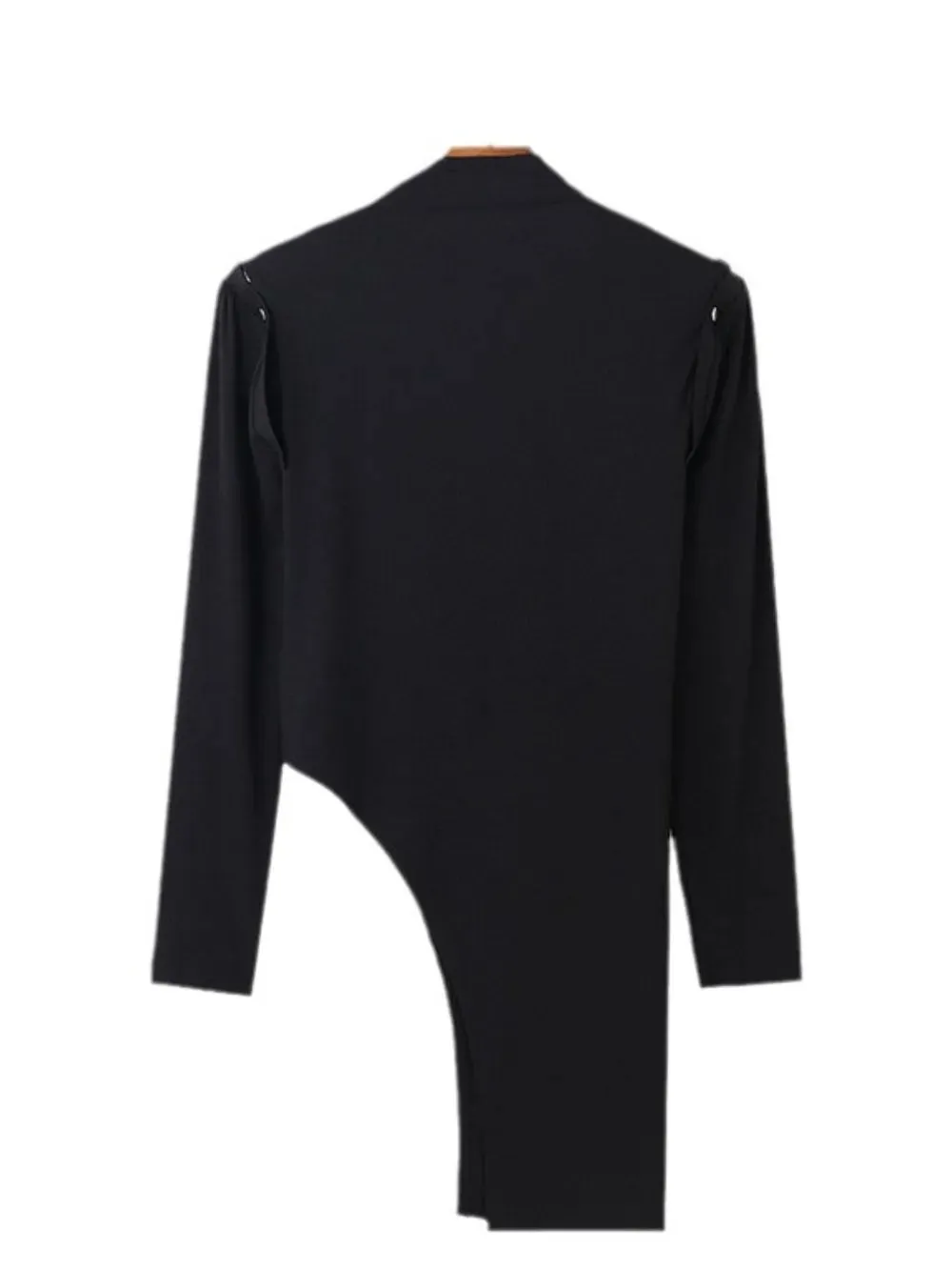 Men's Asymmetrical Mock Neck Cold Shoulder Top sold by Gigi Laurent product image thumbnail 5