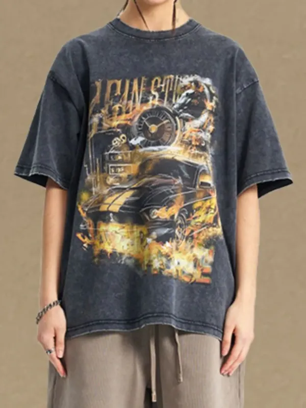 Men's Graphic Round Neck Half Sleeve T-Shirt sold by Gigi Laurent