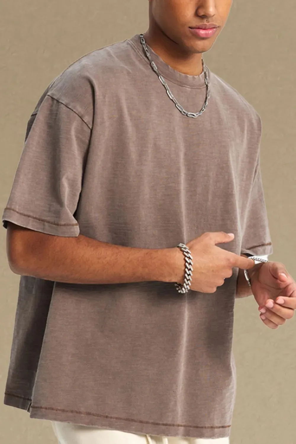 Men's Round Neck Half Sleeve T-Shirt sold by Gigi Laurent product image thumbnail 4