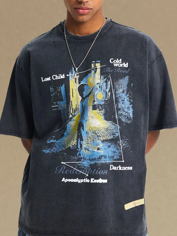 Men's Graphic Round Neck Half Sleeve T-Shirt sold by Gigi Laurent