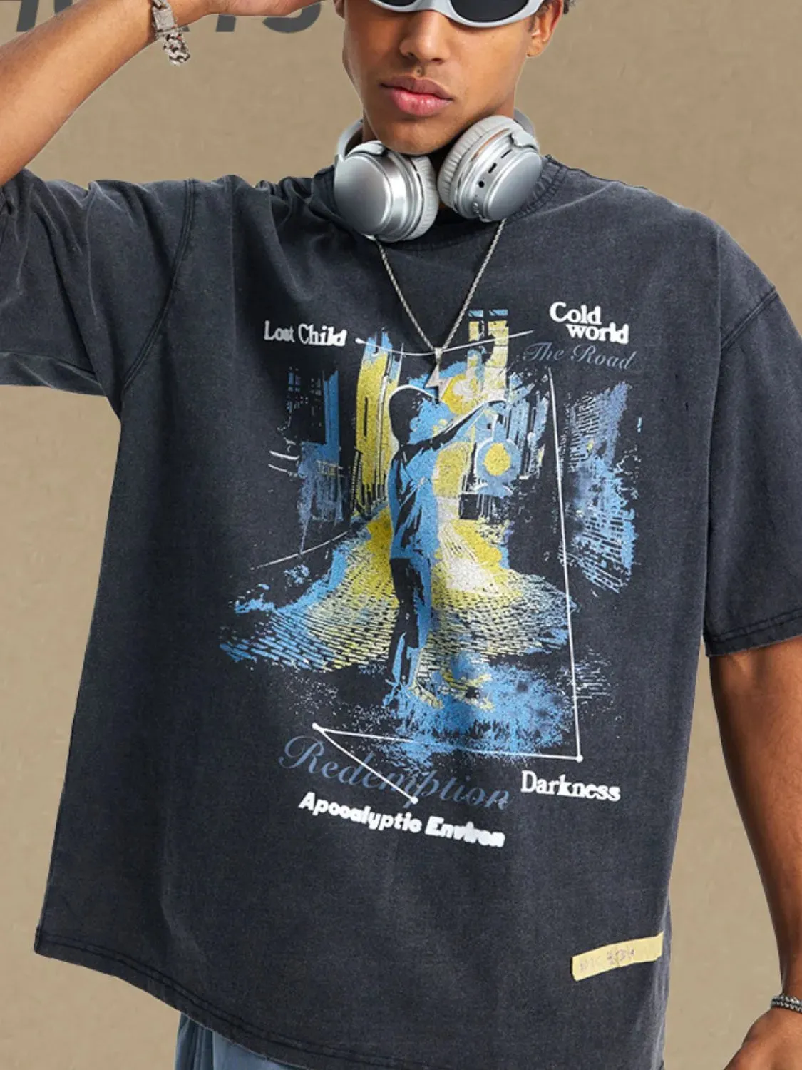 Men's Graphic Round Neck Half Sleeve T-Shirt sold by Gigi Laurent product image thumbnail 3