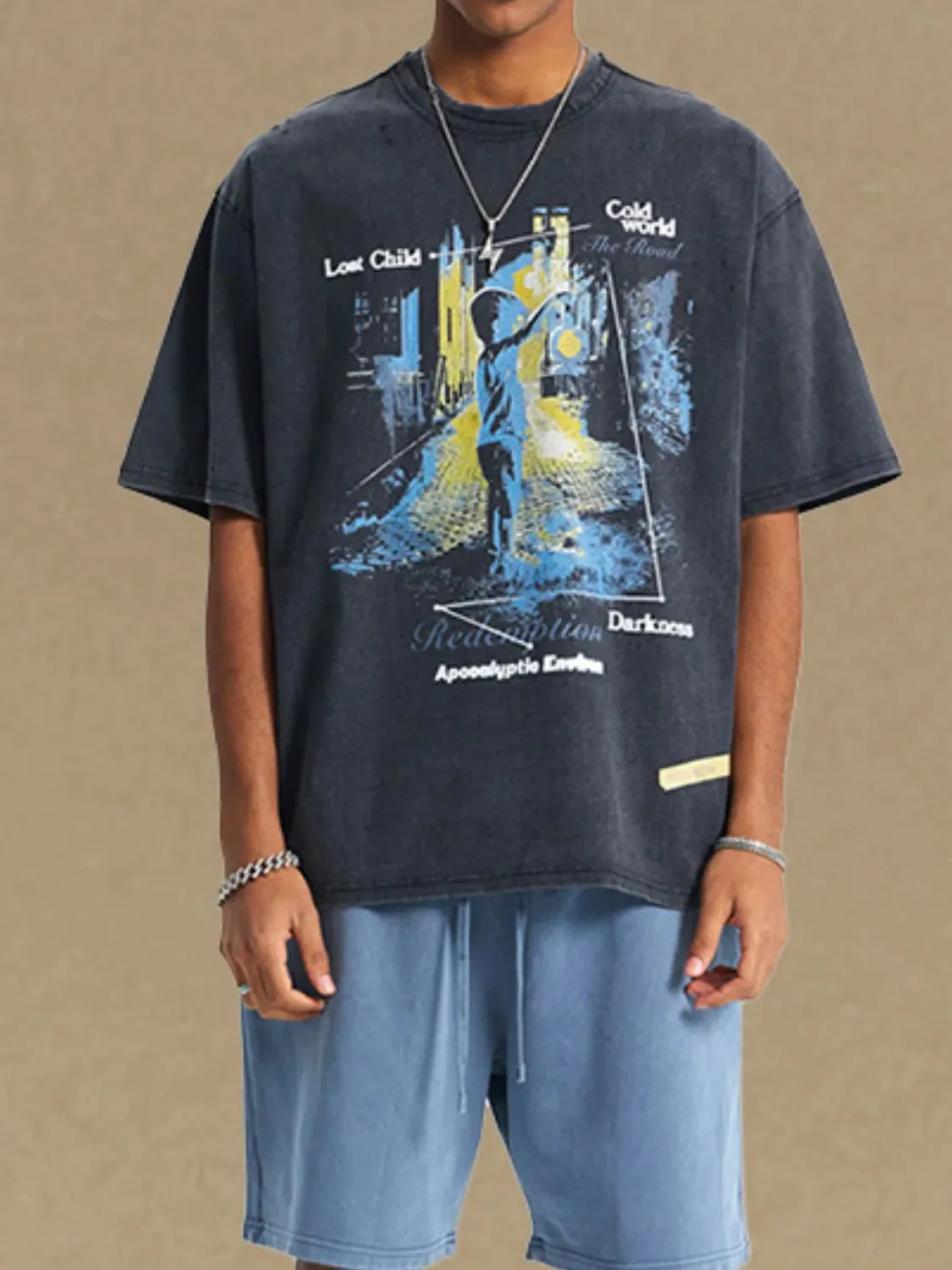 Men's Graphic Round Neck Half Sleeve T-Shirt sold by Gigi Laurent product image thumbnail 2