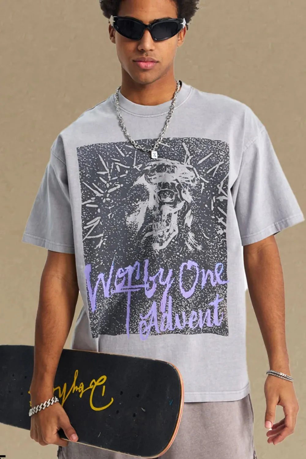 Men's Graphic Round Neck Short Sleeve T-Shirt sold by Gigi Laurent product image thumbnail 4