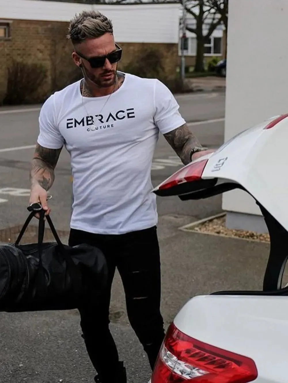 Men's Letter Graphic Round Neck Short Sleeve T-Shirt sold by Gigi Laurent product image thumbnail 2