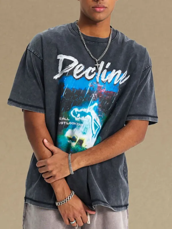 Men's Graphic Round Neck Half Sleeve T-Shirt sold by Gigi Laurent