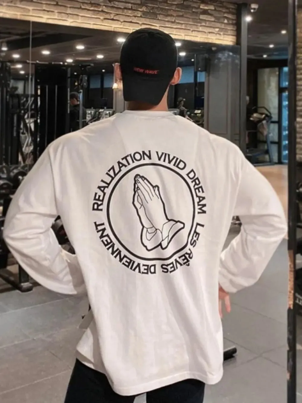 Men's Graphic Round Neck Long Sleeve T-Shirt sold by Gigi Laurent