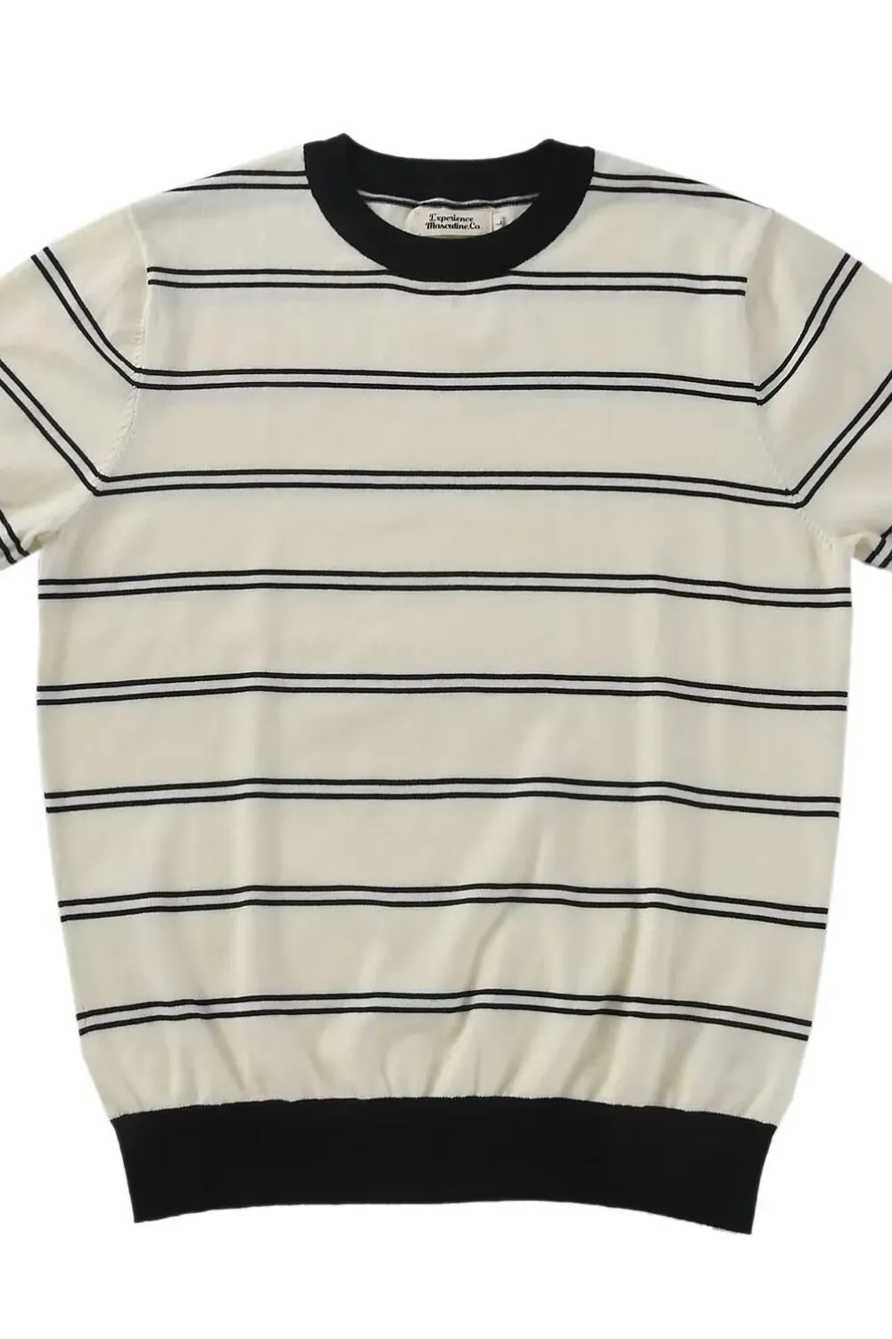 Men's Plus Size Round Neck Striped T-Shirt sold by Gigi Laurent product image thumbnail 4