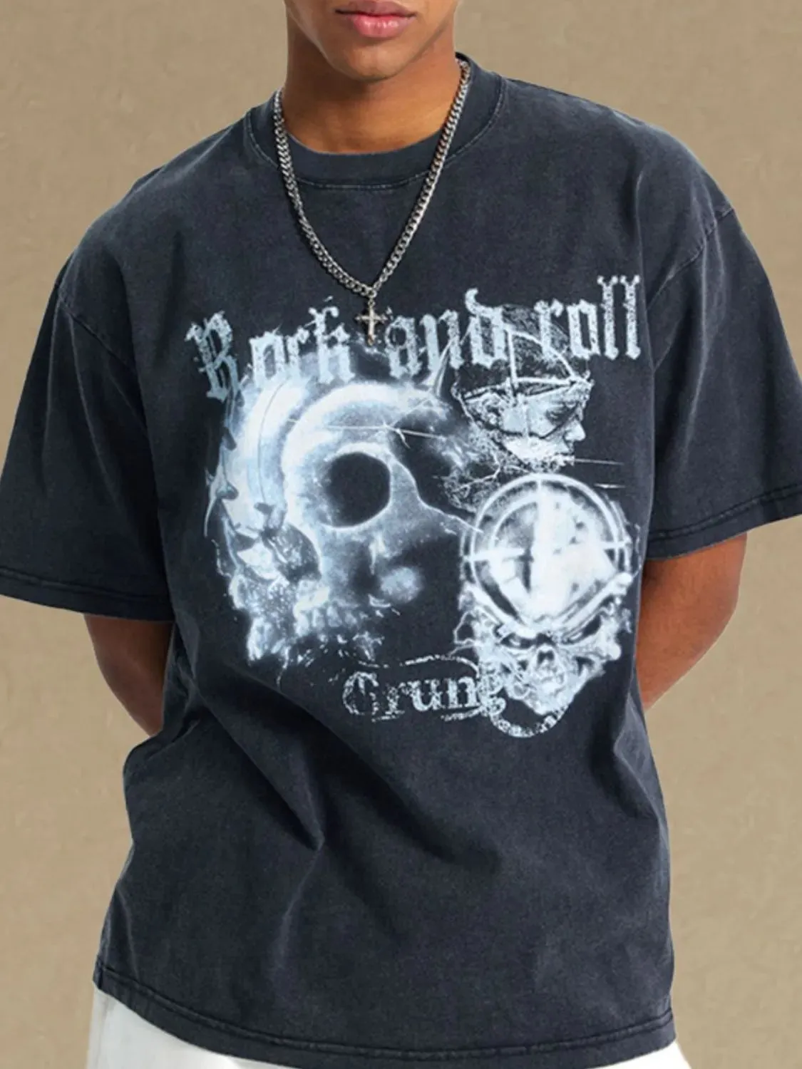 Men's Graphic Round Neck Half Sleeve T-Shirt sold by Gigi Laurent product image thumbnail 4