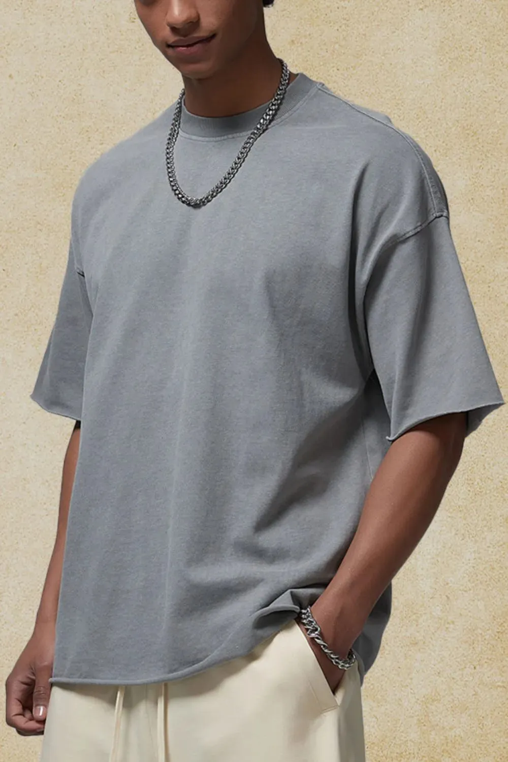 Men's Round Neck Half Sleeve T-Shirt sold by Gigi Laurent product image thumbnail 2