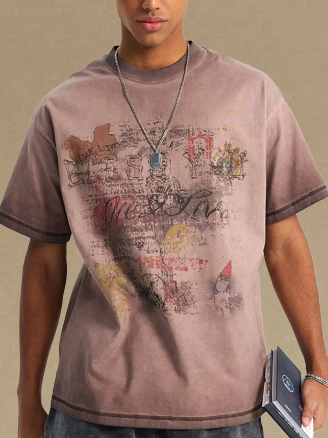 Men's Graphic Round Neck Half Sleeve T-Shirt sold by Gigi Laurent product image thumbnail 4